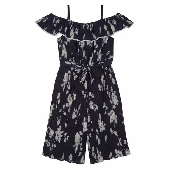 Pippa & Julie Other - Pippa & Julie Jumpsuit 14 Floral Plissé PomPom